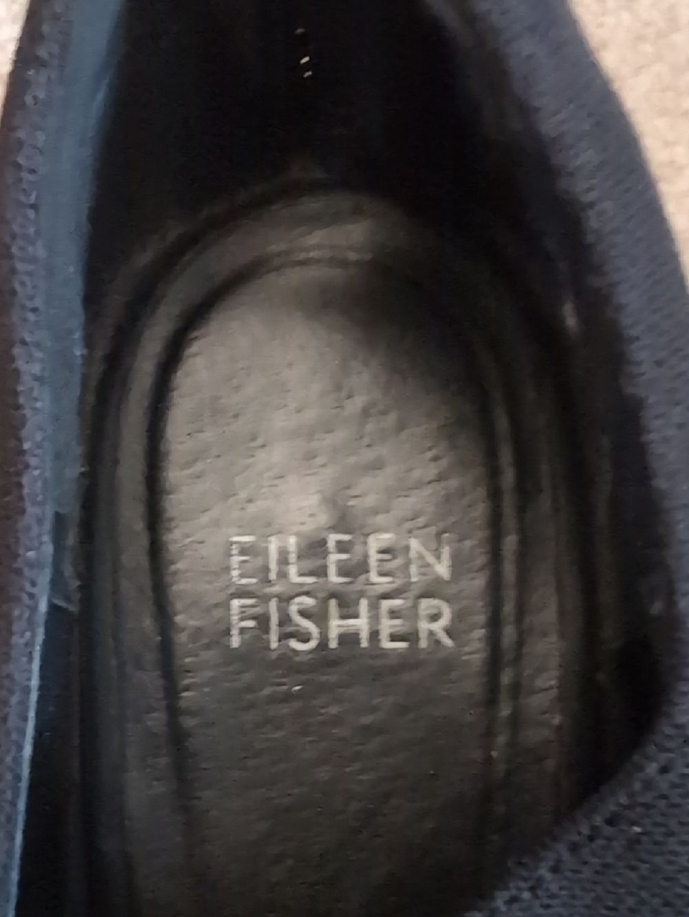 Eileen Fisher Black Leather and Fabric Pointed Toe Flats with Ankle Wrap - Picture 5 of 5